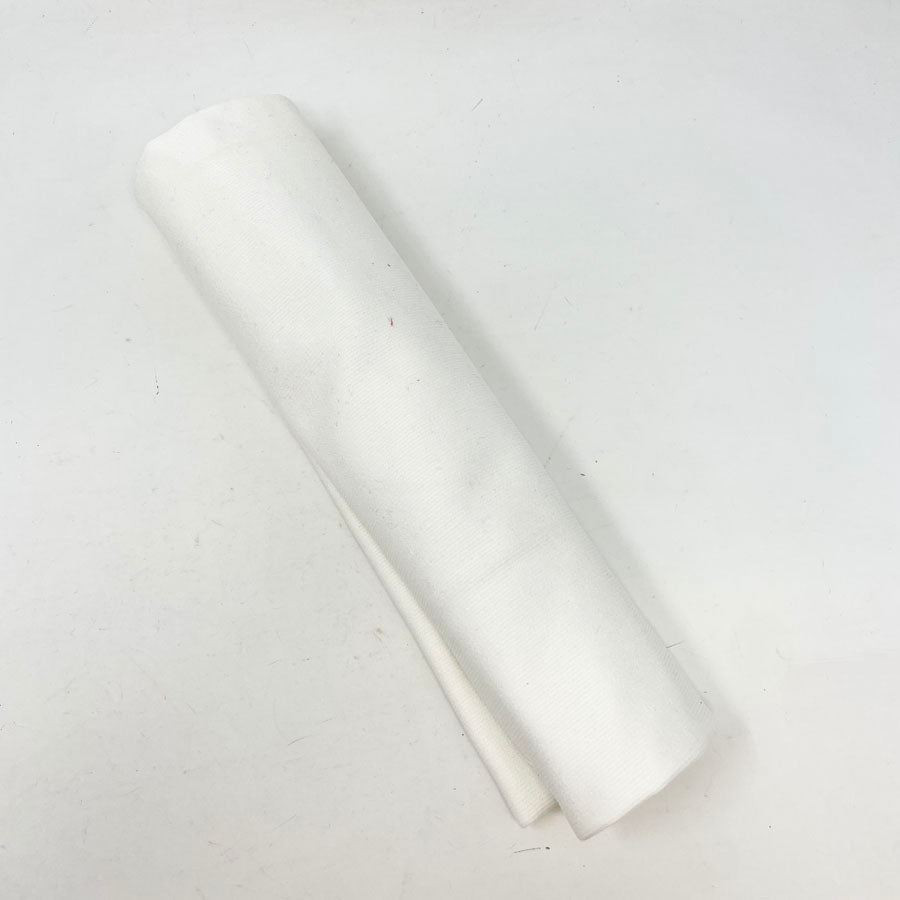 27" x 38" White Textured Poly Blend Fabric