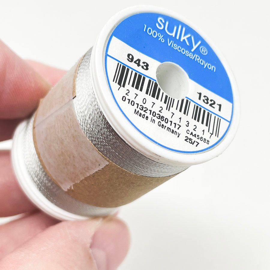Sulky 40 Wt. Rayon Thread - Silver - 850 yd. Spool