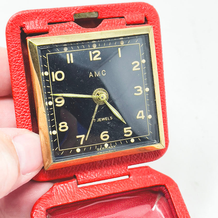 Vintage Mid-Century German/AMC Travel Alarm Clock (not working)
