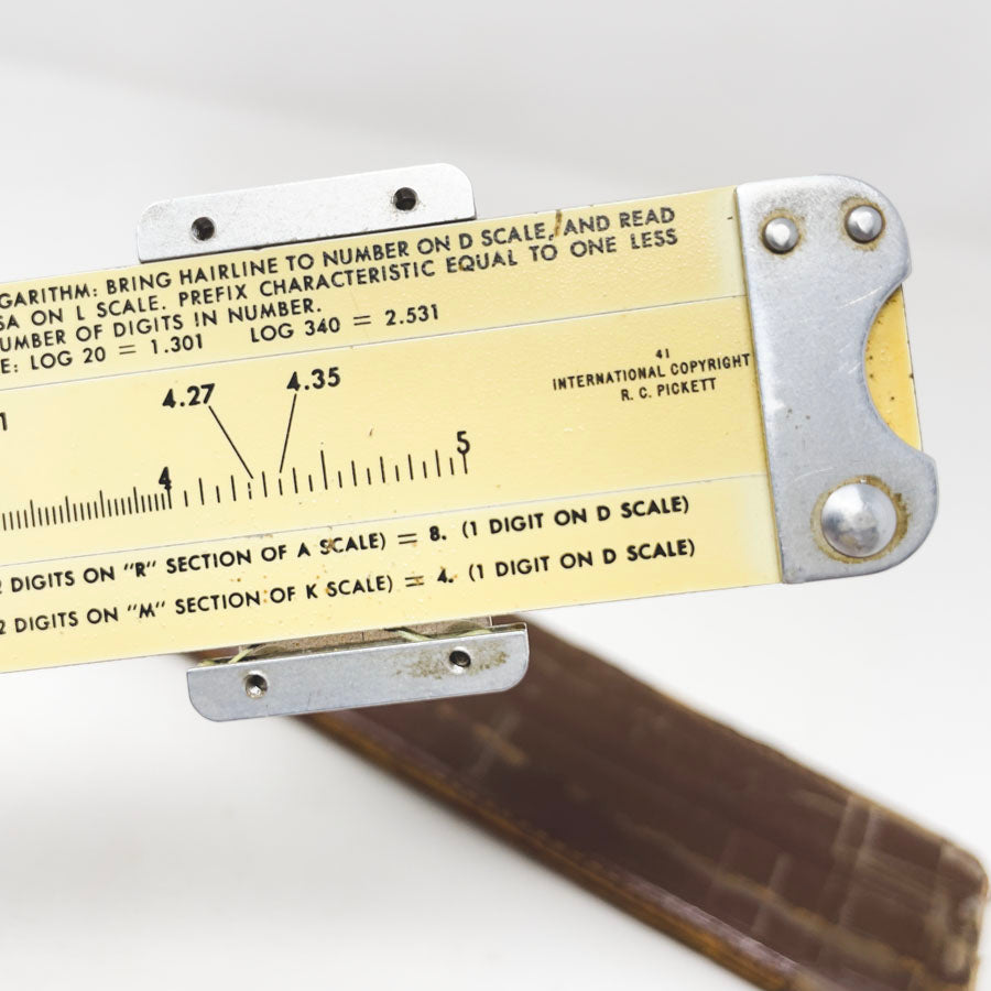 Vintage Pickett Slide Rule with Case
