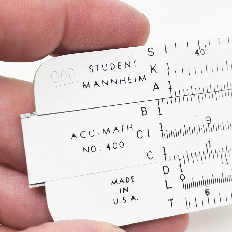 Vintage Acu-Math No. 400 Student Mannheim Slide Rule