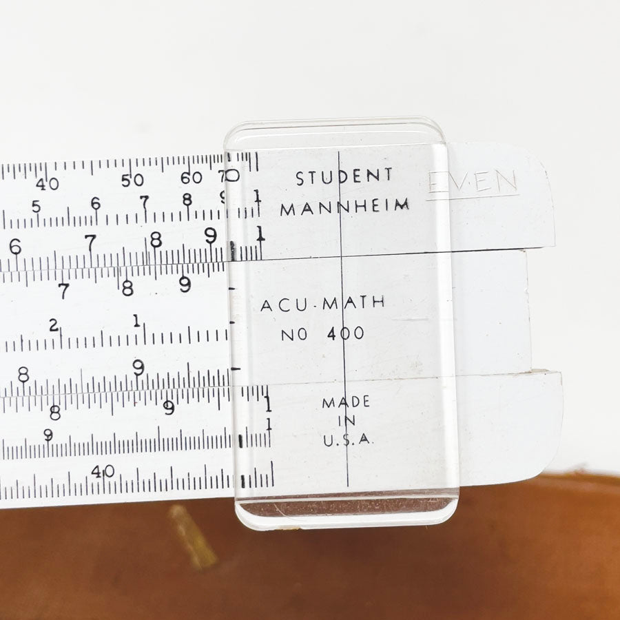 Vintage Acu-Math No. 400 Student Mannheim Slide Rule
