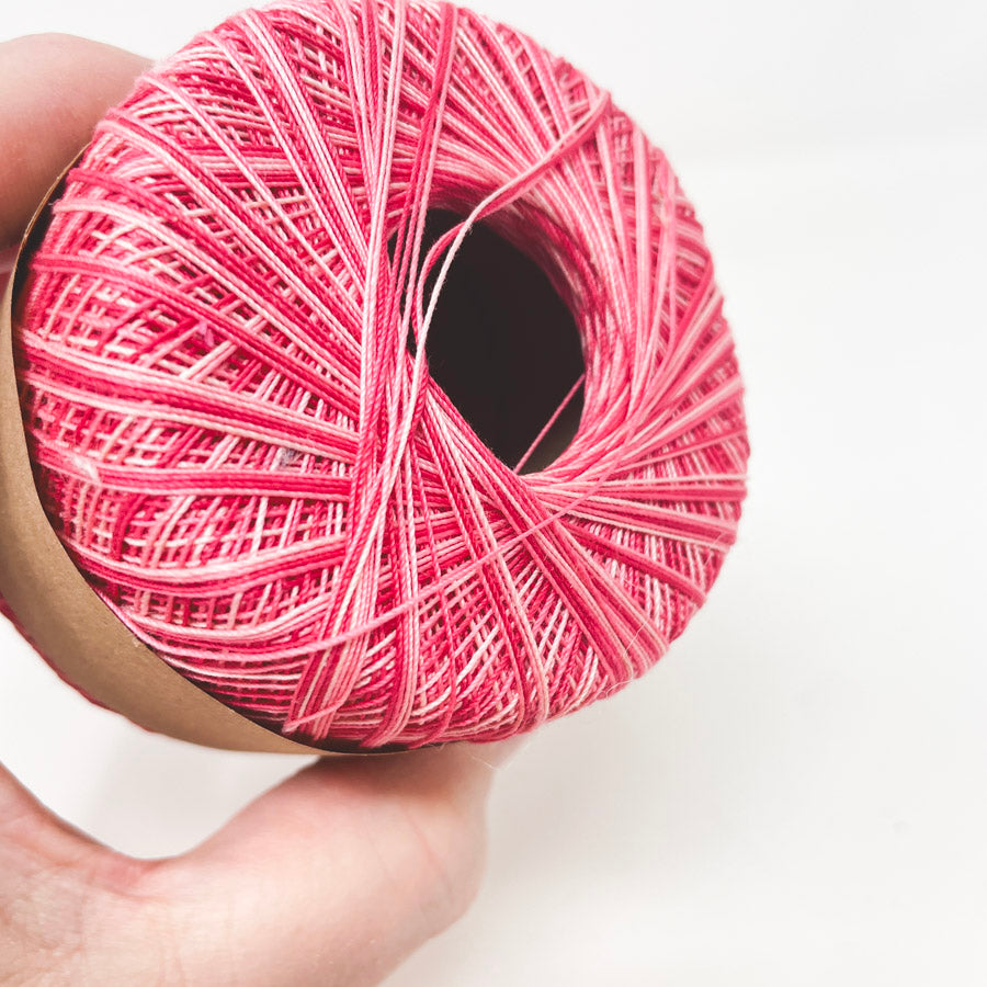 Clarks Mercerized Cotton Thread in Pink Ombre
