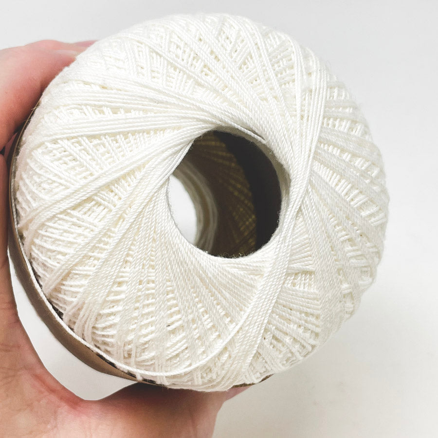 Mercerized Cotton Thread in White