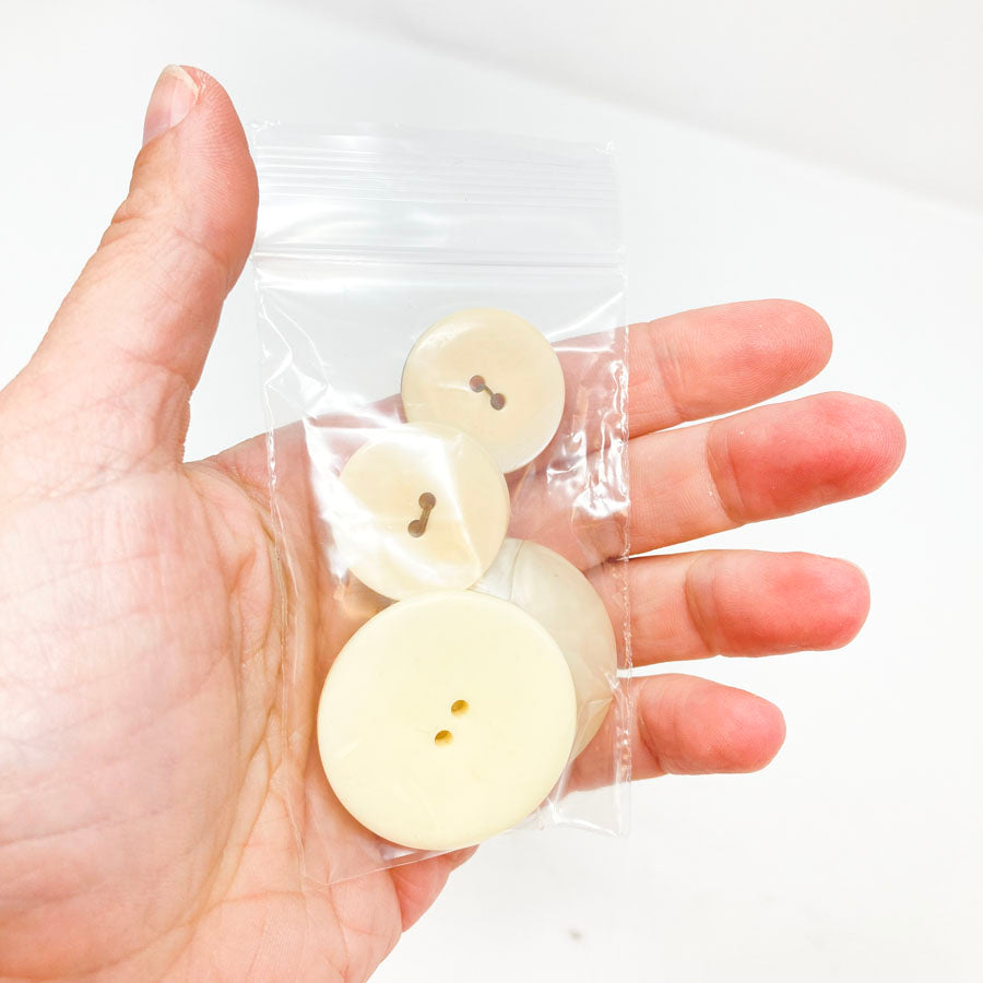 Small Bag of Mixed Ivory Buttons