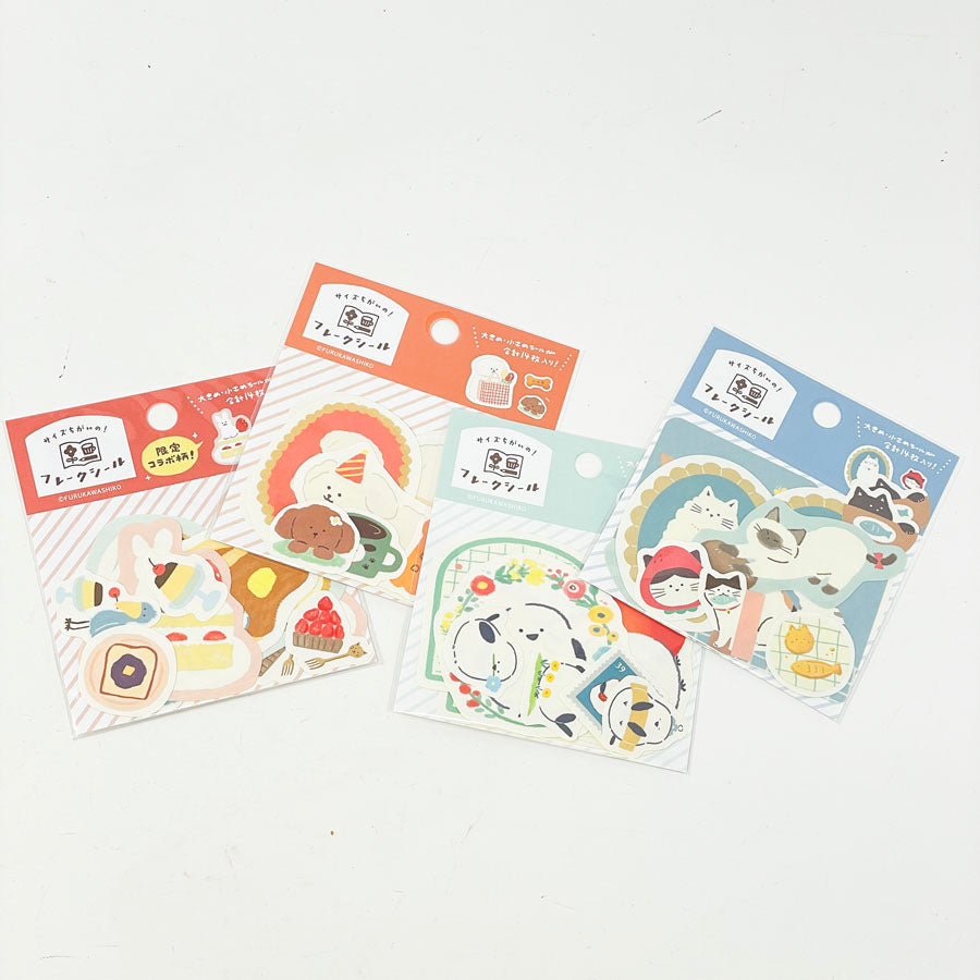 NEW // Furukawa Paper Flake Stickers – Cat Theme (14 pcs)