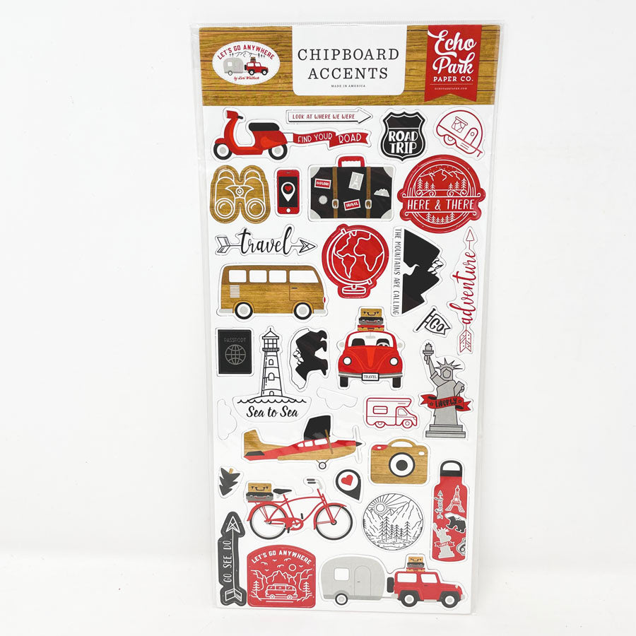 Echo Park Chipboard Accents & Frames - Pick a Design