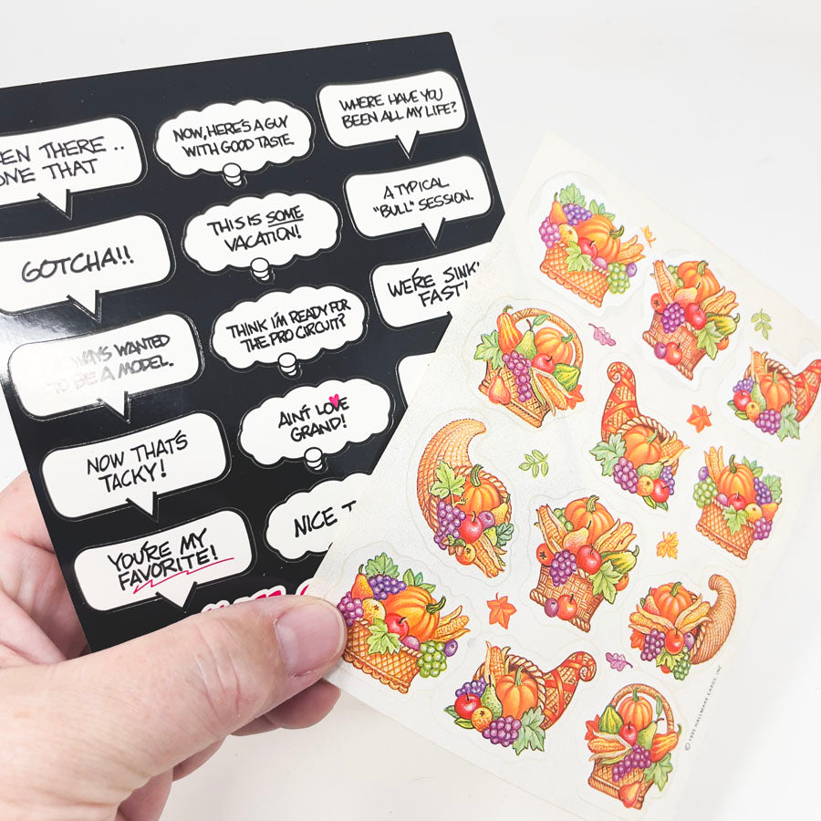 Bundle of Asst. Vintage Sticker Sheets