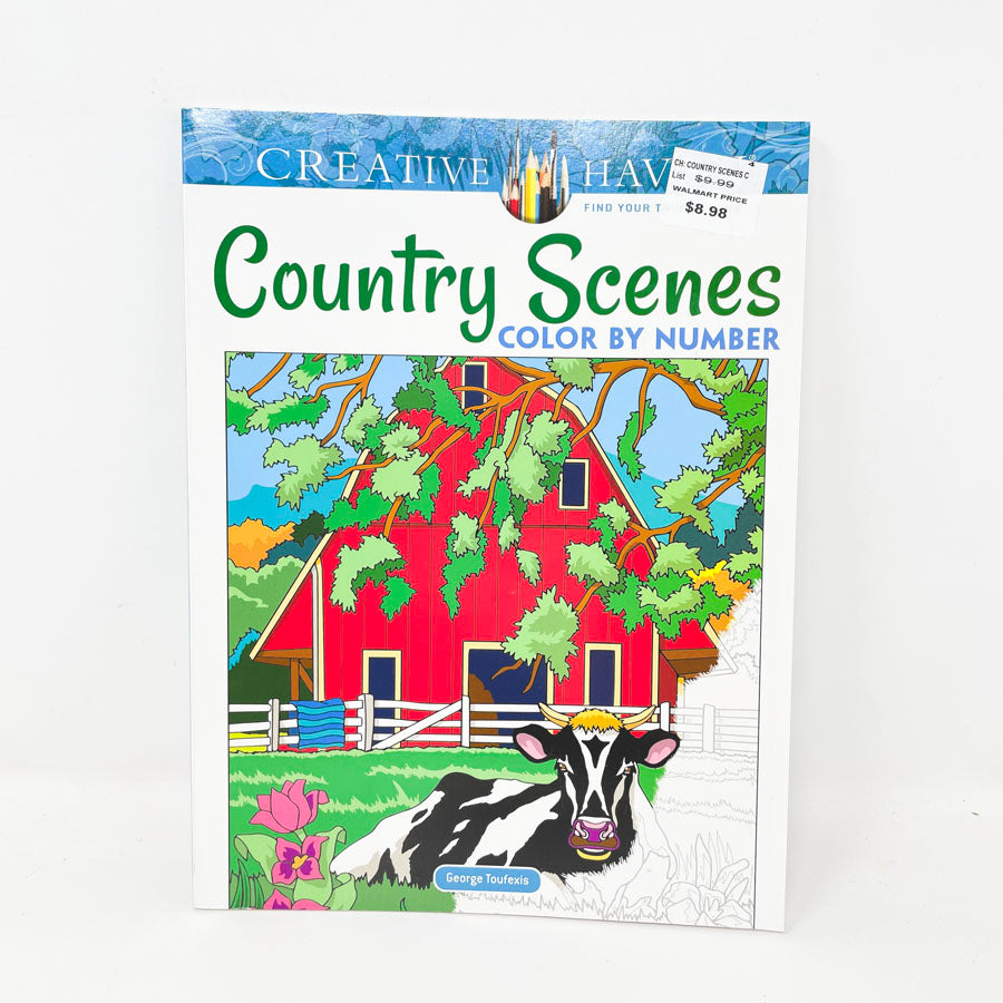 Country Scenes Color By Number Coloring Book