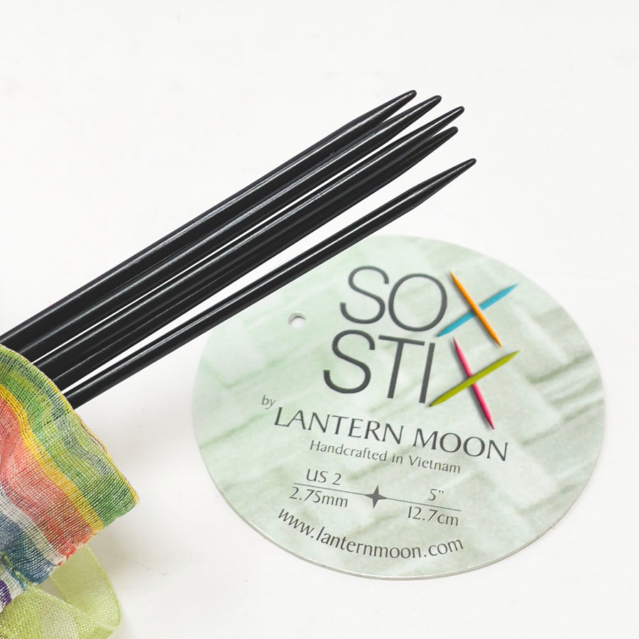 Sox Stix Ebony 5" Double Point Knitting Needles by Lantern Moon