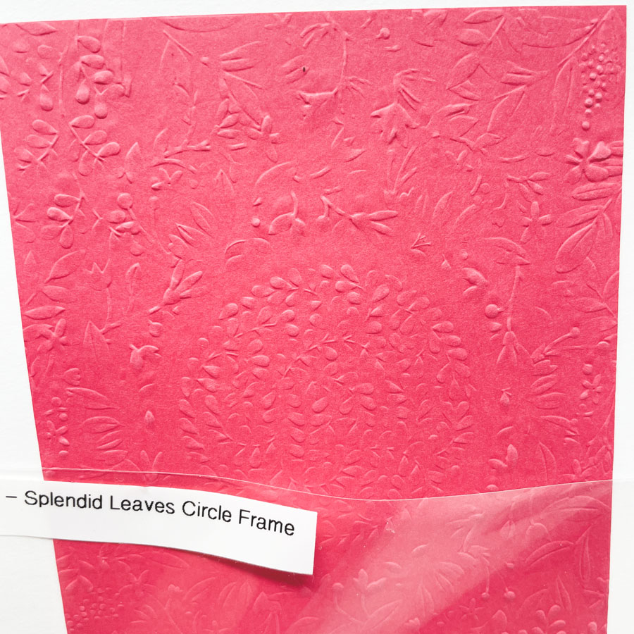 Splendid Leaves Circle Frame - Simon Says Stamp Embossing Folder