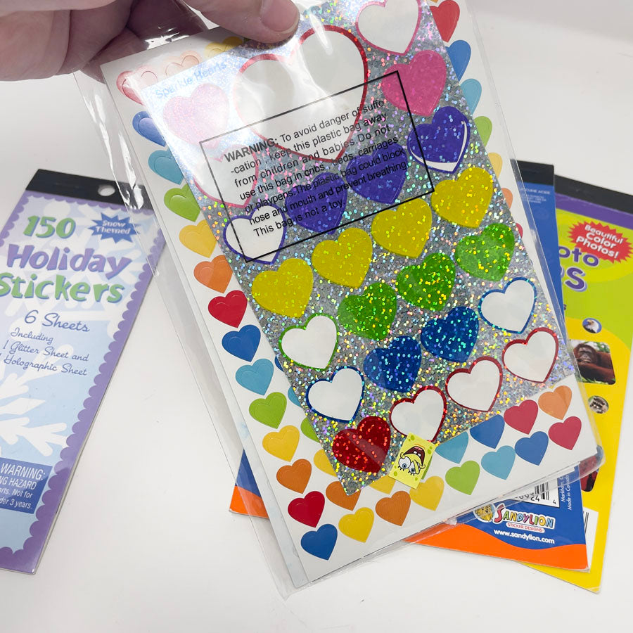 Bundle of Sticker Books & Hearts Pack