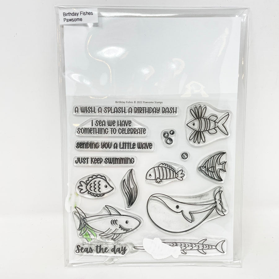 Birthday Fishes – Pawsome - Stamp and Die Set