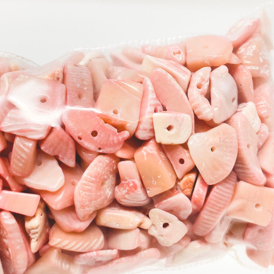 Pink Shell/Natural Beads