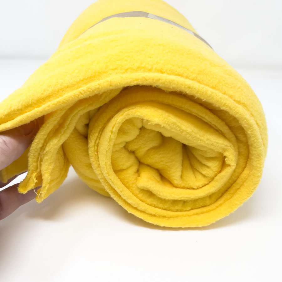 2 Yds - Yellow Fleece Fabric