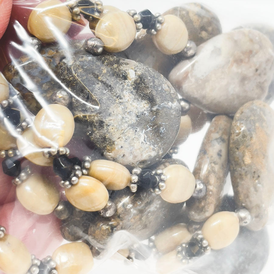 Neutral Stones Strung Beads