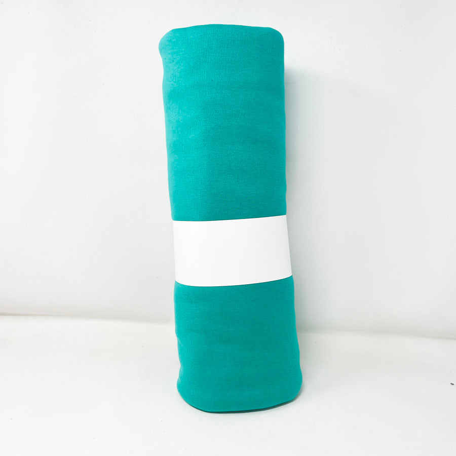 28" Diameter x 108" L Tubular of Aqua Stretch Jersey Fabric
