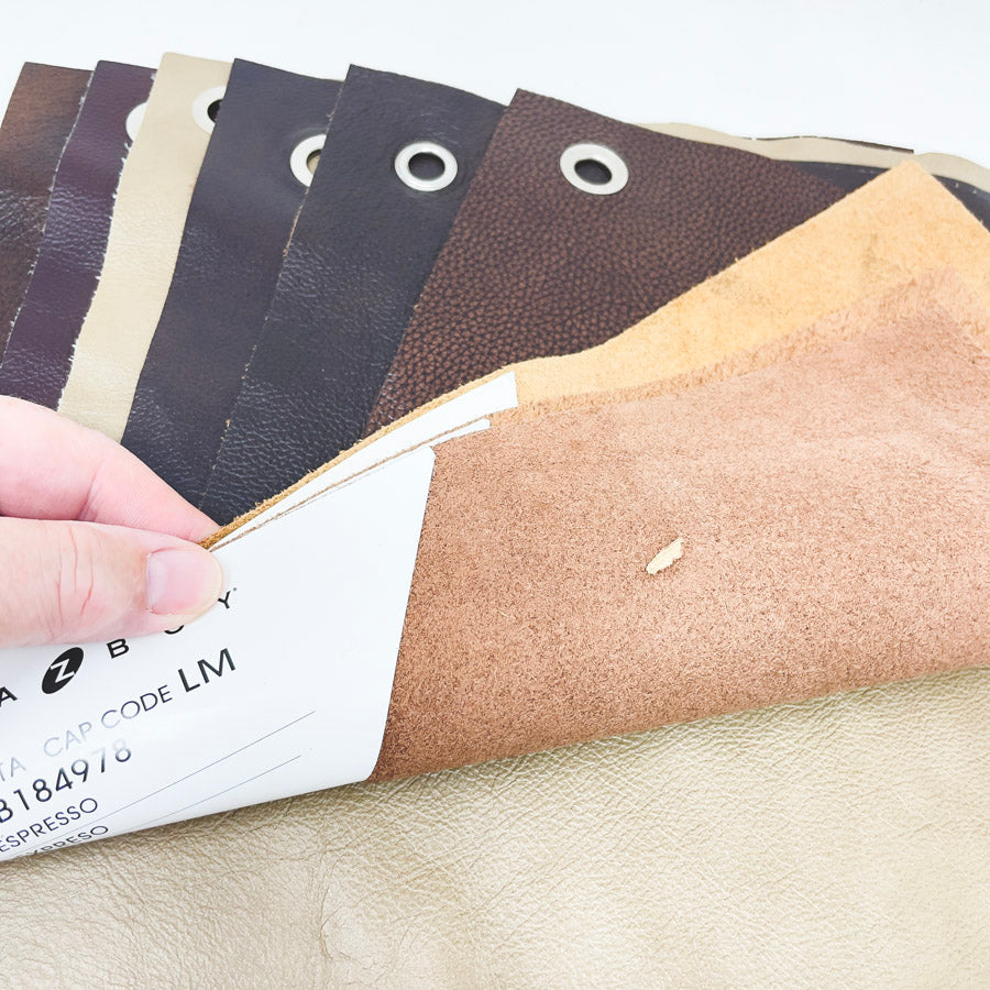 Squared Leather Upholstery Samples