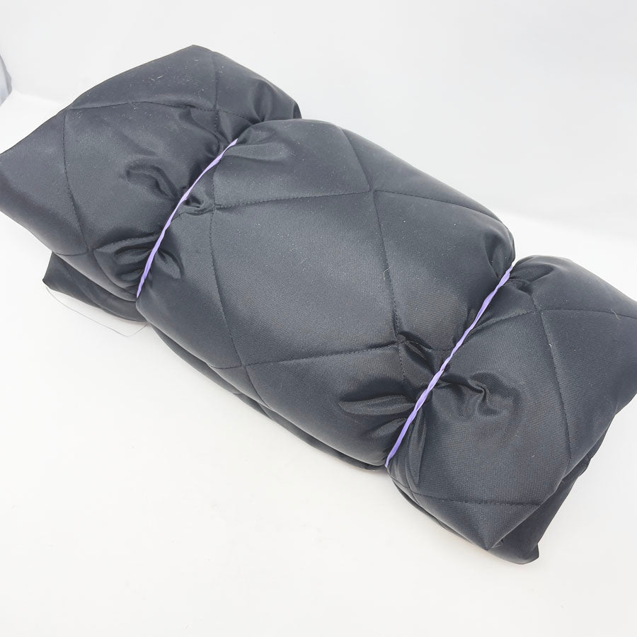 43" x 80" - Black Quilted Fabric