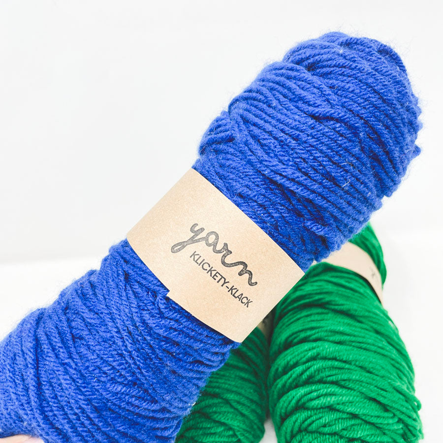 Green & Blue Acrylic Yarn Skein Remnants