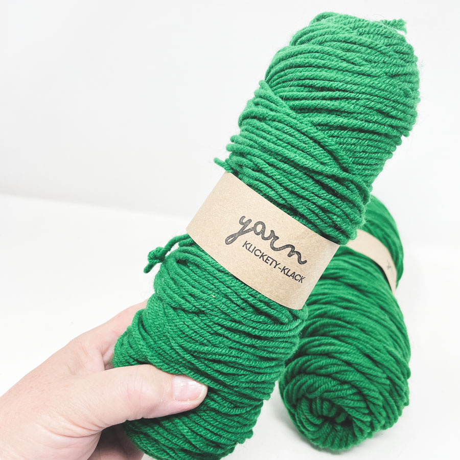 Green & Blue Acrylic Yarn Skein Remnants