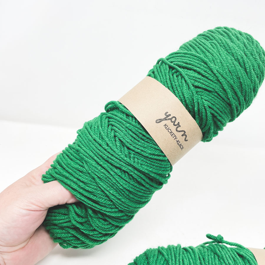 Green & Blue Acrylic Yarn Skein Remnants