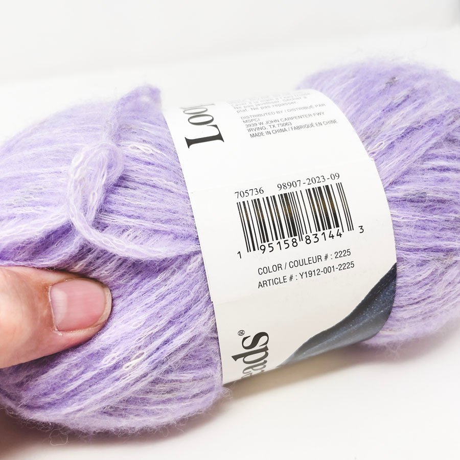 Loops & Threads Heathered Tweed Yarn - Light Purple