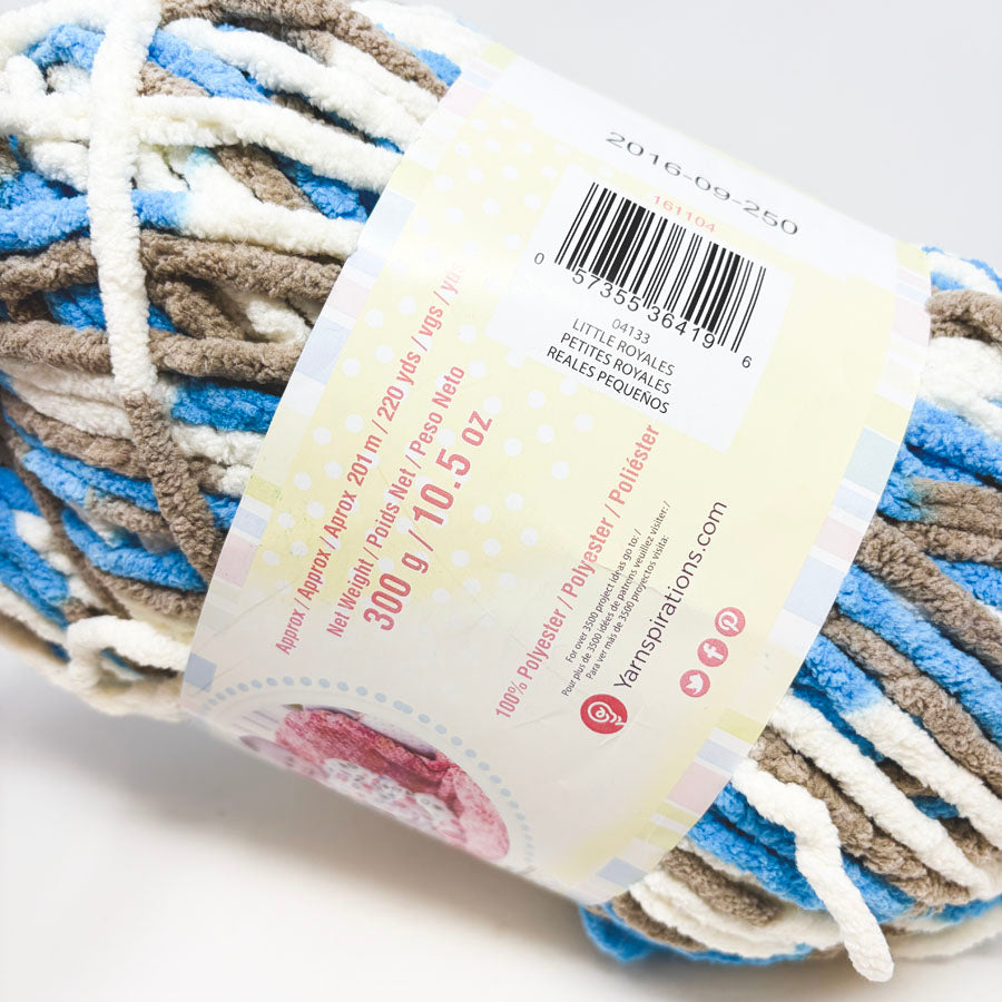 Bernat Baby Blanket Chenille Yarn - Little Royales