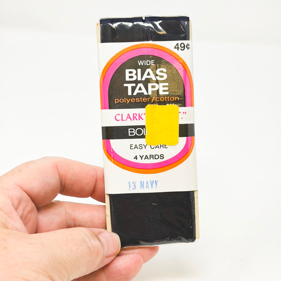 Clark's Wide Bias Tape - 4 Yds - Navy