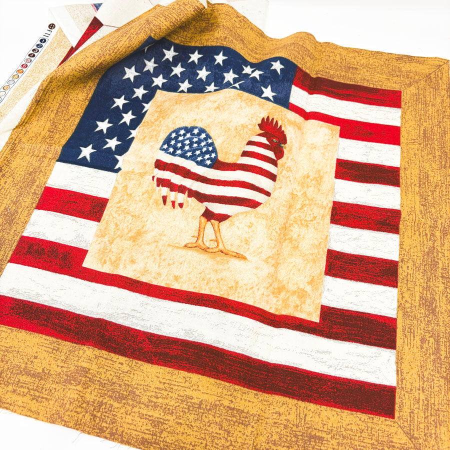 44" x 18" Daisy Kingdom Yankee Doodle Doo Rooster Pillow Panel