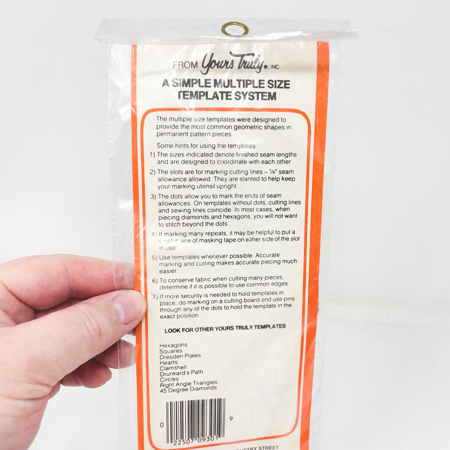 Vintage Quilters Template Plastic Templates