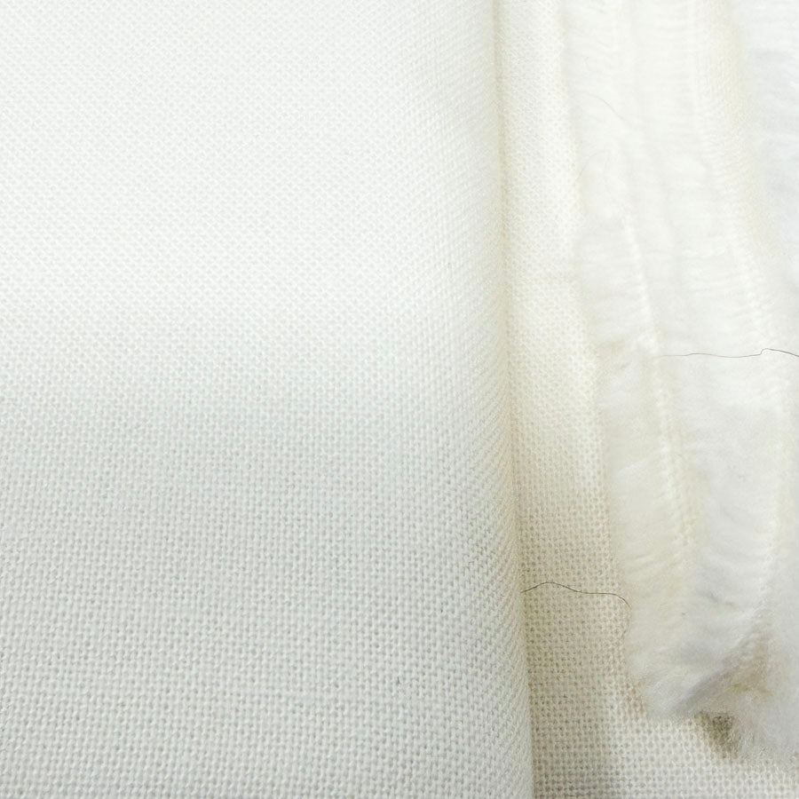 White Cotton Blend Fabric - Pick a Size
