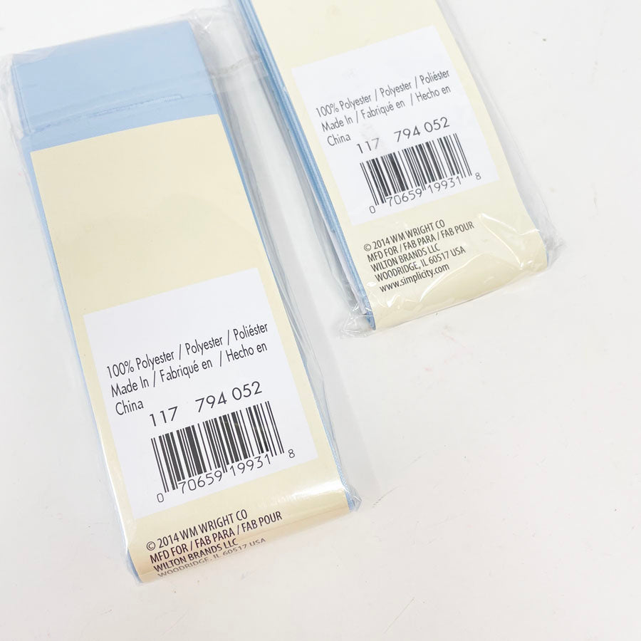 Baby Blue Satin Blanket Binding