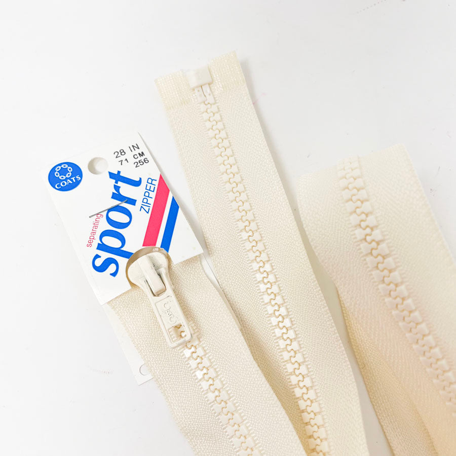Coats Sport Zipper - Cream