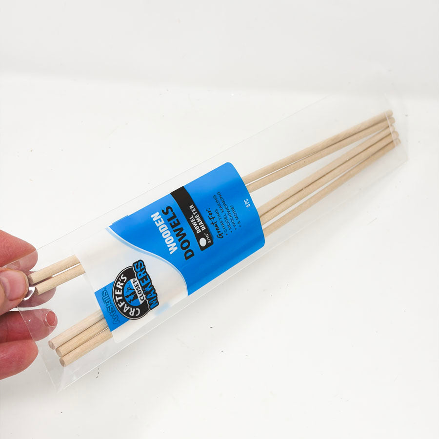 Art Skills Crafter's Closet Wooden Dowels 3/16" Diameter