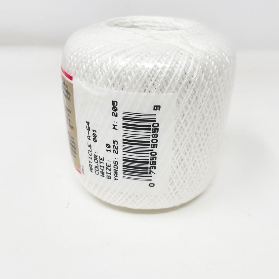 Knit-Cro-Sheen Crochet Thread - White