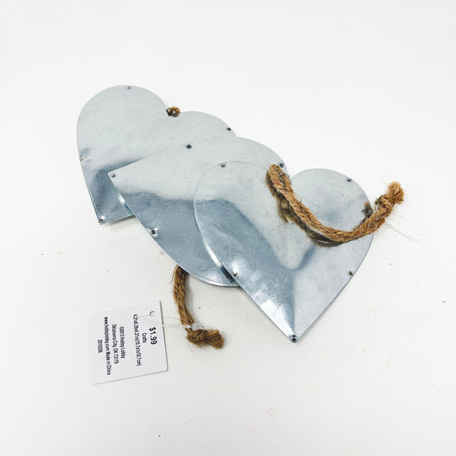 Metal Tin Hello Tags- 5" Across 10ct