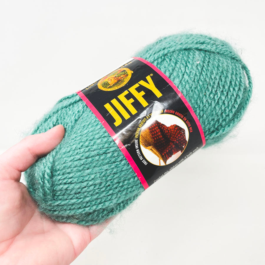 Lion Brand Jiffy Acrylic Yarn - Country Green