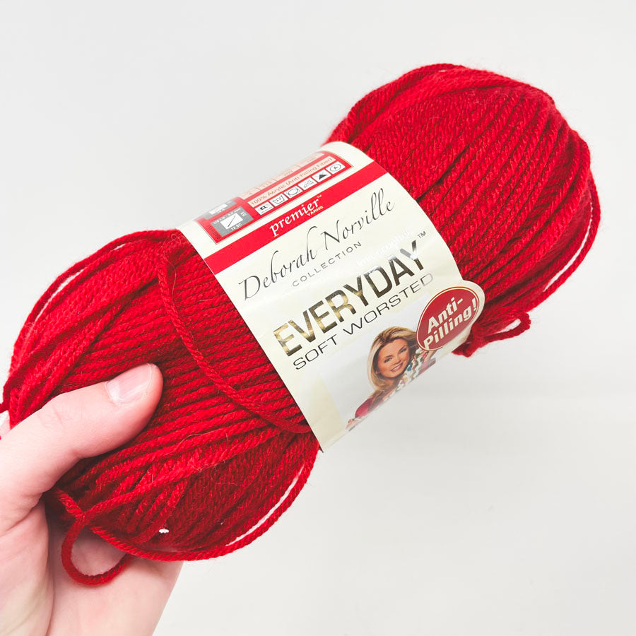 Premier Deborah Norville Everyday Soft Worsted Anti-Pilling Yarn - Really Red