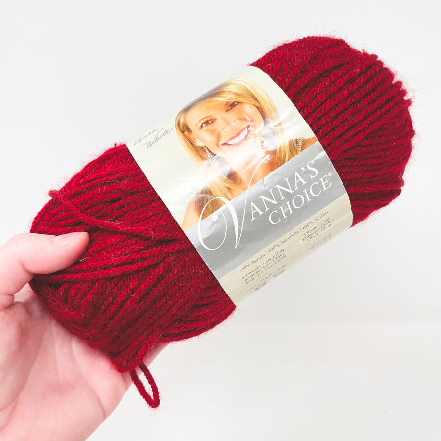 Lion Brand Vanna's Choice Acrylic Yarn - Cranberry