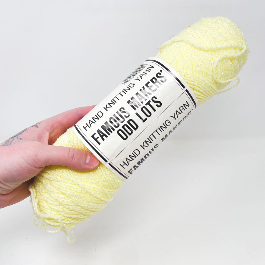 Famous Makers' Odd Lots Hand Knitting Yarn - Yellow Shimmer