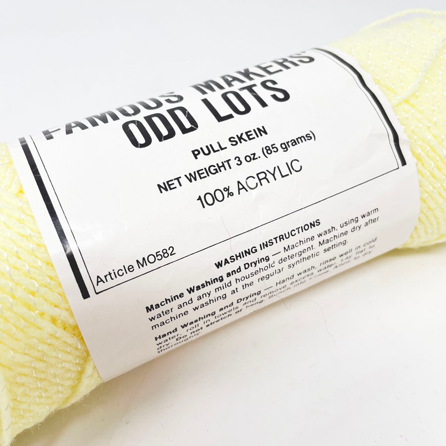 Famous Makers' Odd Lots Hand Knitting Yarn - Yellow Shimmer
