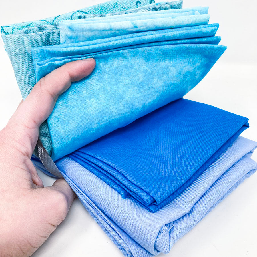 Shades of Blue Fabric Bundle