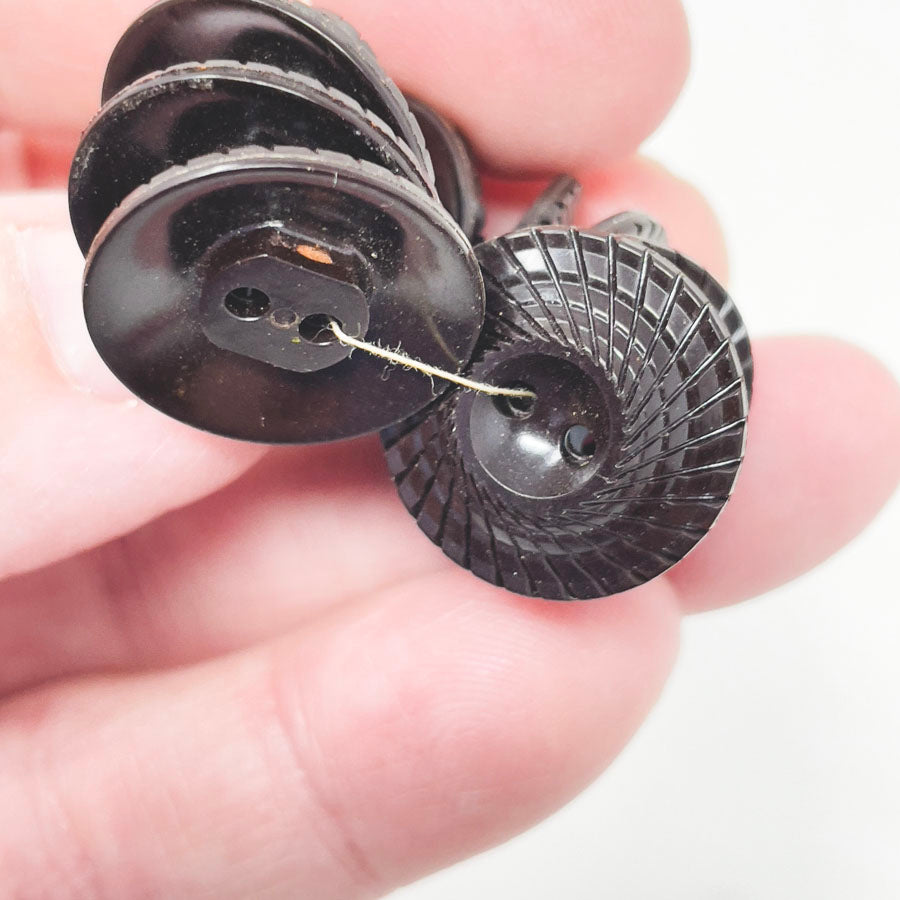 Dark Brown Vintage Button Pack