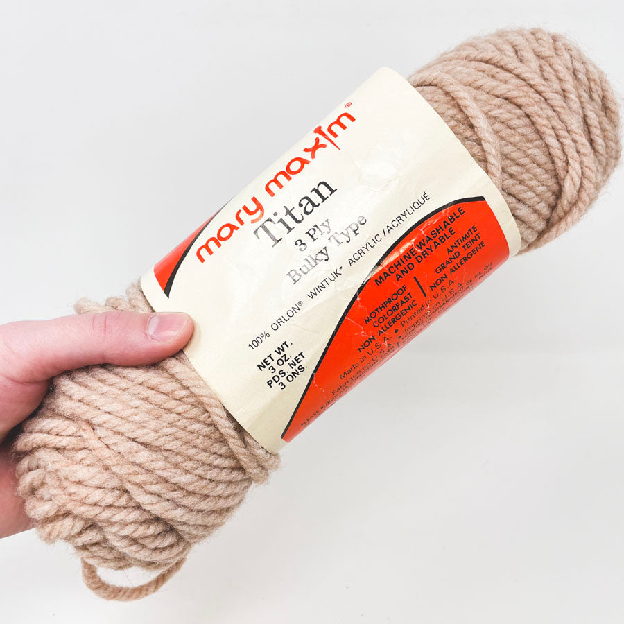 Mary Maxim Titan 3-Ply Yarn - Tan