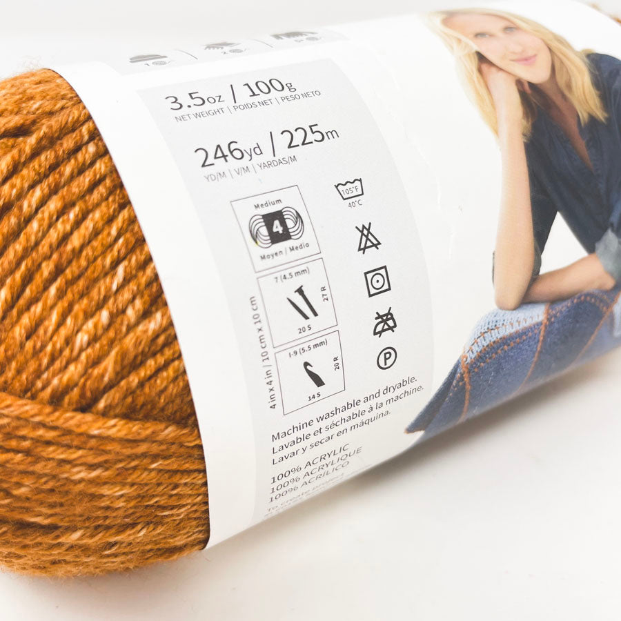 Lion Brand Jeans Colors Acrylic Yarn - Top Stitch