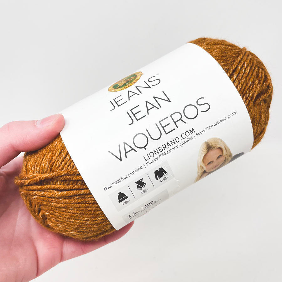 Lion Brand Jeans Colors Acrylic Yarn - Top Stitch