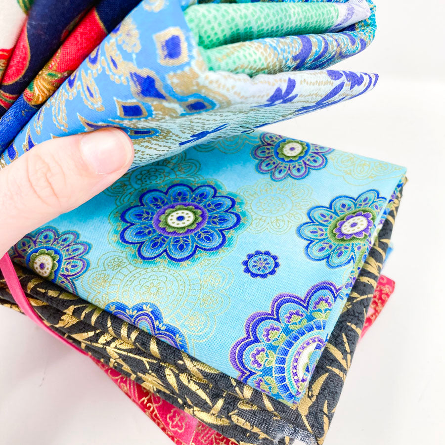 Patterns with Gold Fabric Bundle