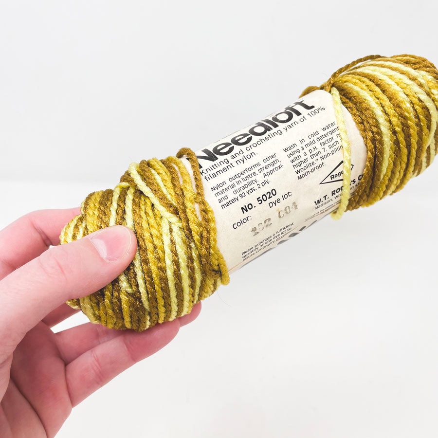 Needloft 2-Ply 100% Nylon Yarn - Yellow Variegated