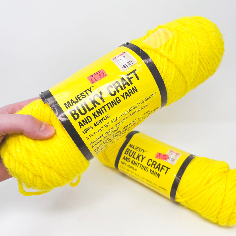 Majesty Bulky Craft and Knitting Yarn - Yellow (1)